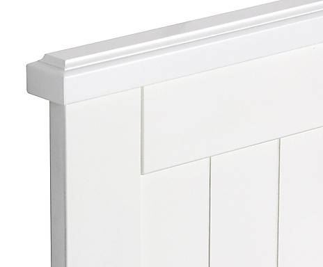 Cama Alicia para colchón de 90 x 190 en madera lacado blanco - Imagen 2