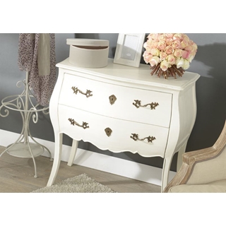 Comoda 2 cajones Murano blanco 80 x 40 x 80 - Imagen 1