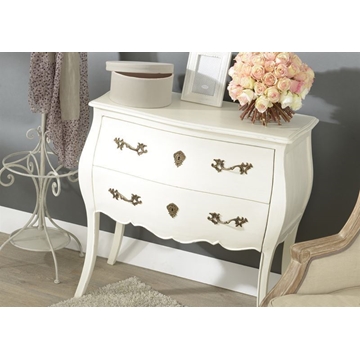 Comoda 2 cajones Murano blanco 80 x 40 x 80 - Imagen 1