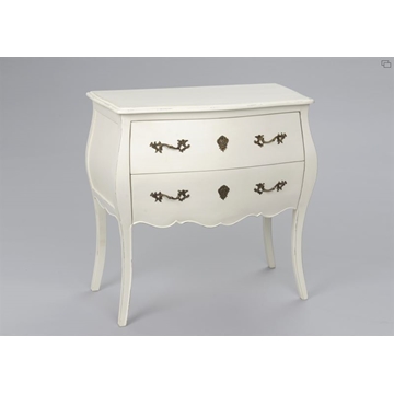 Comoda 2 cajones Murano blanco 80 x 40 x 80 - Imagen 2