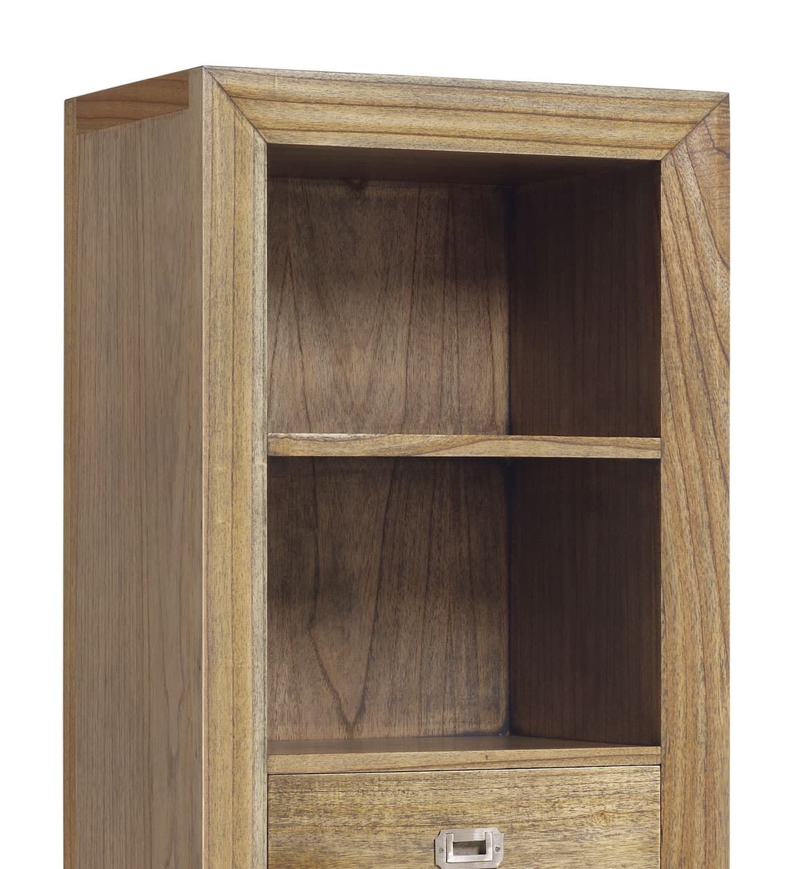 Librería 3 cajones + 4 huecos madera maciza natural 55 x 40 x 190 hecho a mano - Imagen 5