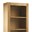 Librería natural 1 cajón + 1 puerta + 3 huecos en madera natural maciza 70 x 40 x 190 - Imagen 2