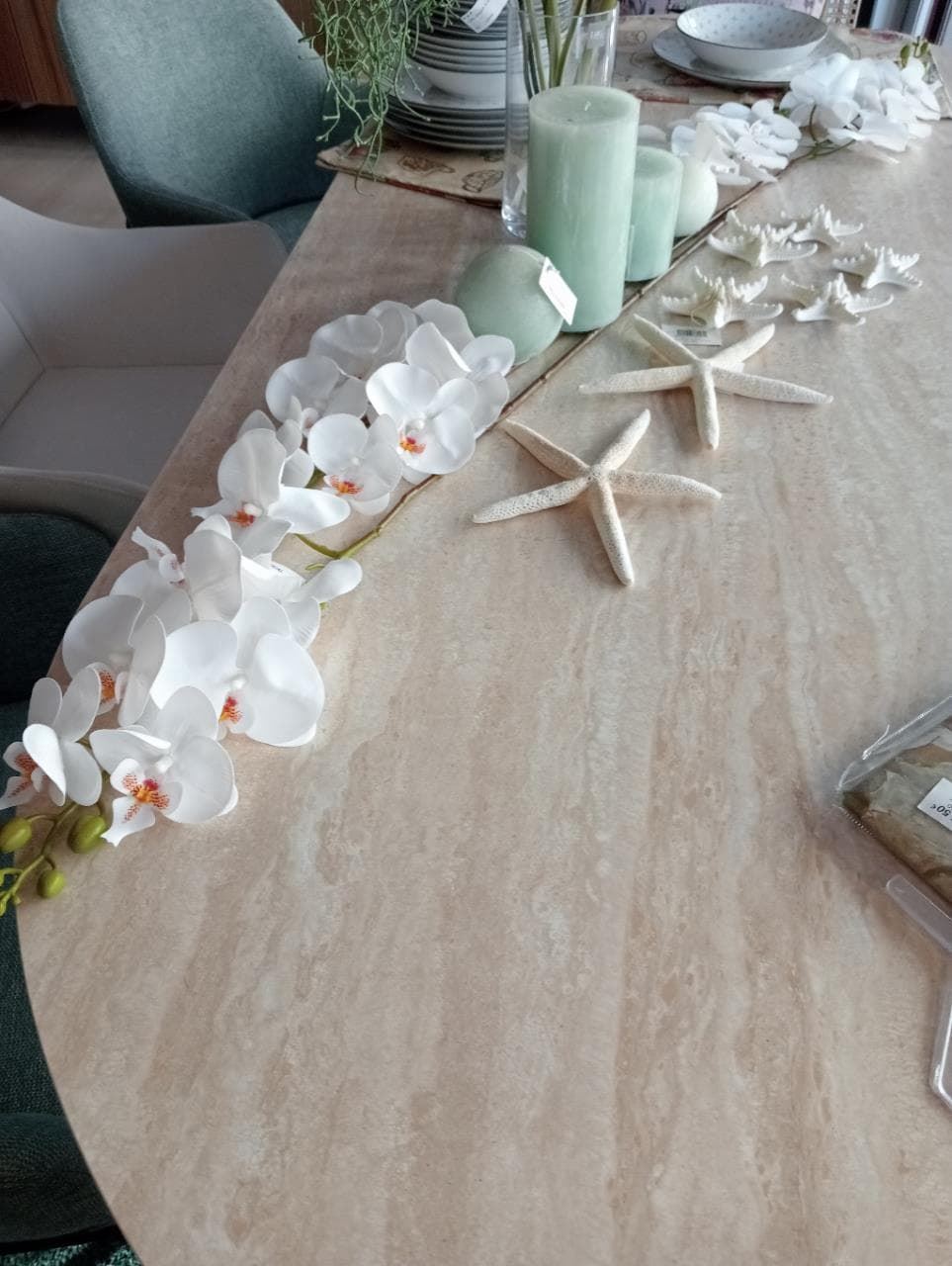 Mesa comedor BEIGE piedra sintética 180 x 90 x 76 (NUEVA ENTRADA 2º QUINCENA JULIO) - Imagen 2