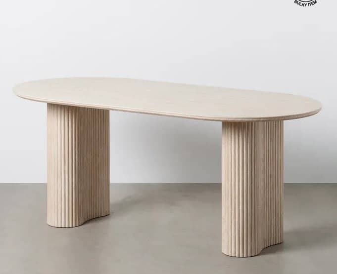 Mesa comedor BEIGE piedra sintética 180 x 90 x 76 (NUEVA ENTRADA 2º QUINCENA JULIO) - Imagen 5