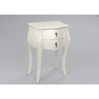 Mesita 2 cajones Murano Blanco 50 x 35 x 75 - Imagen 1