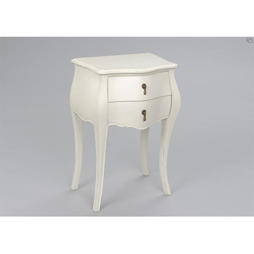 Mesita 2 cajones Murano Blanco 50 x 35 x 75 - Imagen 1