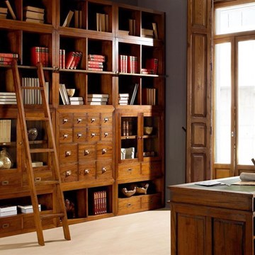 Mueble librería pequeño de madera de mindi