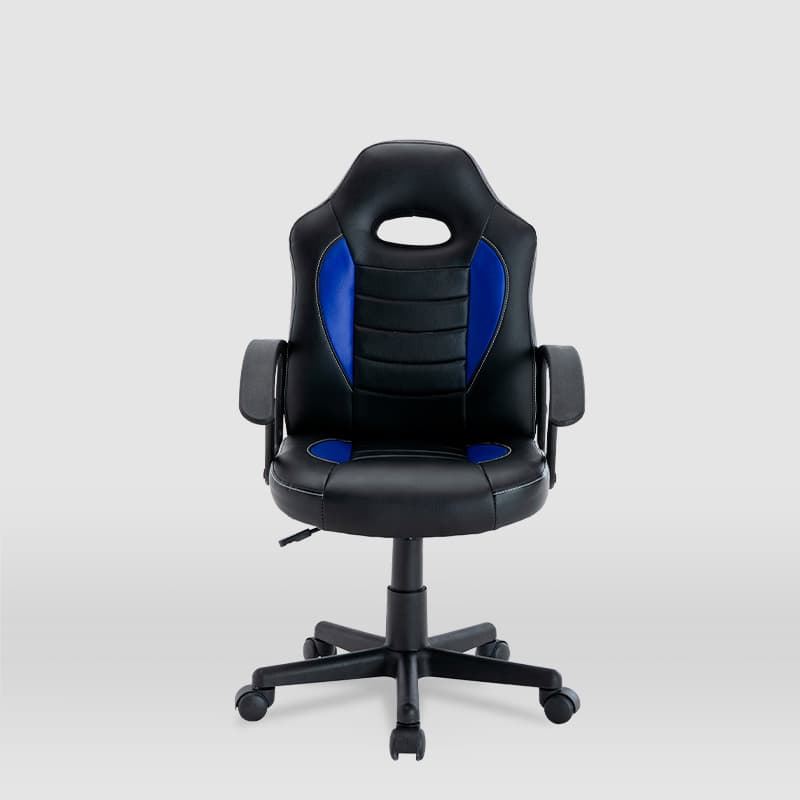 Silla gaming Zoe pata estrella 5 ruedas azul/negro - Imagen 1