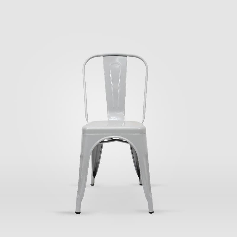 Silla metal industrial Dallas blanco - Imagen 2