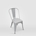 Silla metal industrial estilo TOLIX  color gris claro con respaldo alto - Imagen 1