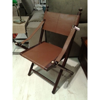 Silla Tarton plegable 56 x 53 x 90 madera y piel - Imagen 2