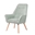 Sillón BRUGGE tapizado Nilo Menta patas madera maciza natural 74 x 75 x 101 - Imagen 1