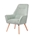 Sillón BRUGGE tapizado Nilo Menta patas madera maciza natural 74 x 75 x 101 - Imagen 1