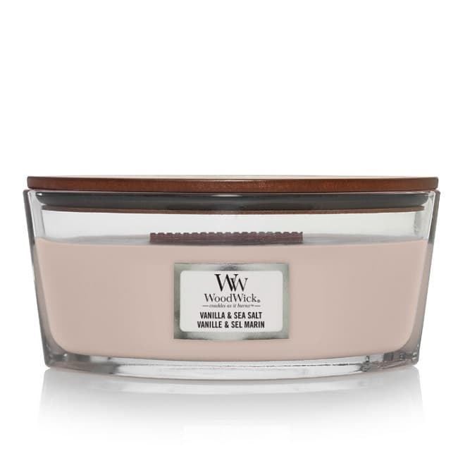 Vela aromática ELLIPSE - Vainilla & Sea Salt - mecha de madera natural - Imagen 1