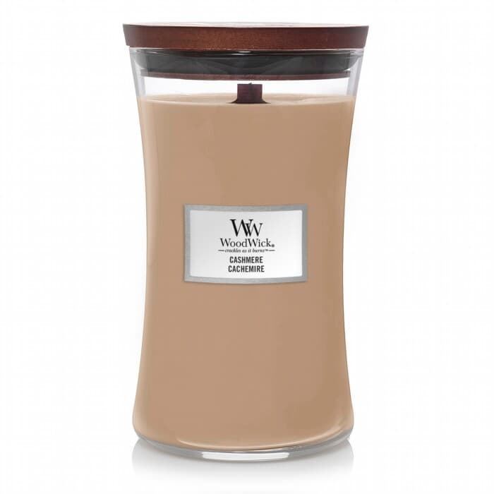 Vela aromática LARGE - Cashmere - mecha de madera natural - Imagen 1