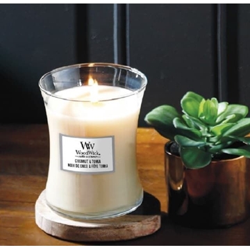 Vela aromática MEDIUM - White Teak - mecha de madera natural - Imagen 2