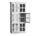 Vitrina 6 puertas 108 x 204 x 45 en madera lacada blanca - Imagen 2