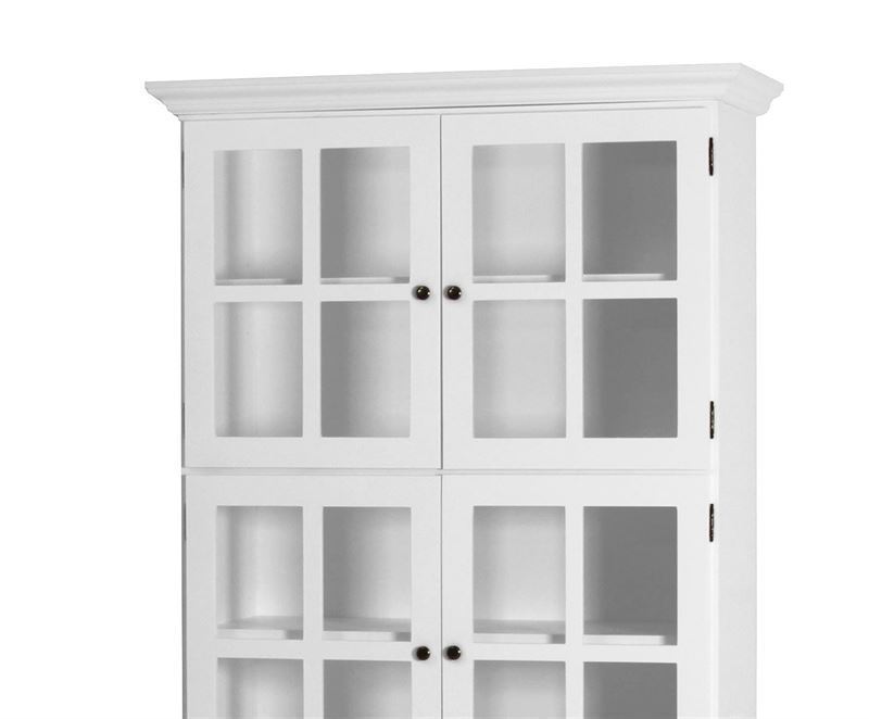 Vitrina 6 puertas 108 x 204 x 45 en madera lacada blanca - Imagen 3