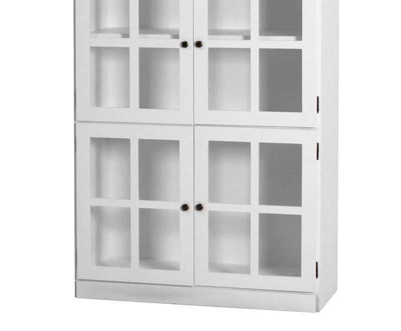 Vitrina 6 puertas 108 x 204 x 45 en madera lacada blanca - Imagen 4