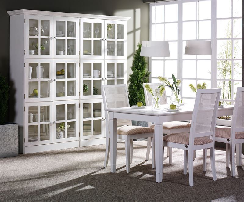 Vitrina 6 puertas 108 x 204 x 45 en madera lacada blanca - Imagen 5