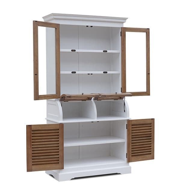 Vitrina combinaba blanco madera 6 puertas - Imagen 2