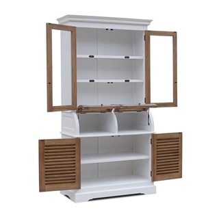 Vitrina combinaba blanco madera 6 puertas - Imagen 2