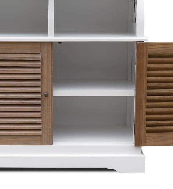 Vitrina combinaba blanco madera 6 puertas - Imagen 3