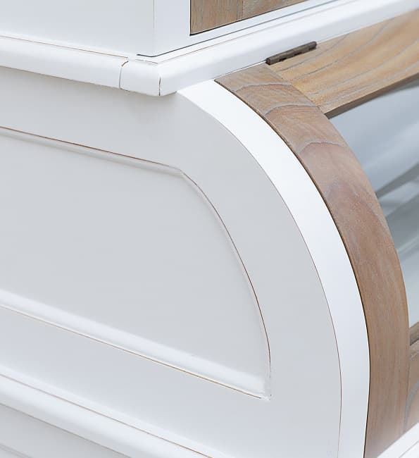 Vitrina combinaba blanco madera 6 puertas - Imagen 4